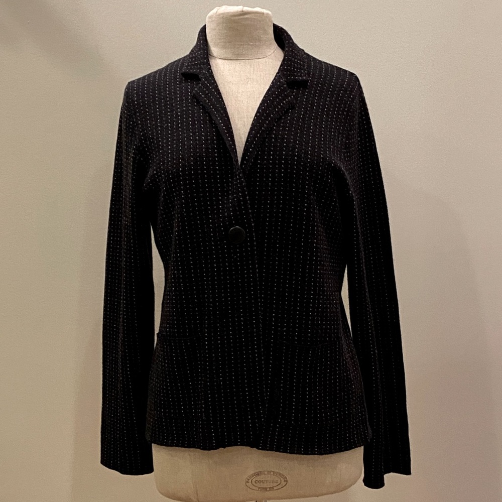 Damask Womens Knit Wool and Cashmere Lightweight Sweater Blazer / Size L